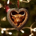 thumbnail image 7 of Heart-Shaped Tree Hole Animal Pendant - Cute Festive Hanging Decor, Animal-Shaped Heart Ornament for Home/Christmas Tree, Lightweight Resin Craft, Perfect for Holiday Season & Home Decoration, D, 7 of 7