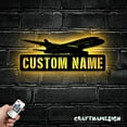 thumbnail image 3 of Craftnamesign Custom Airplane Metal Wall Art LED Light, Custom Plane Name Sign, 3 of 5