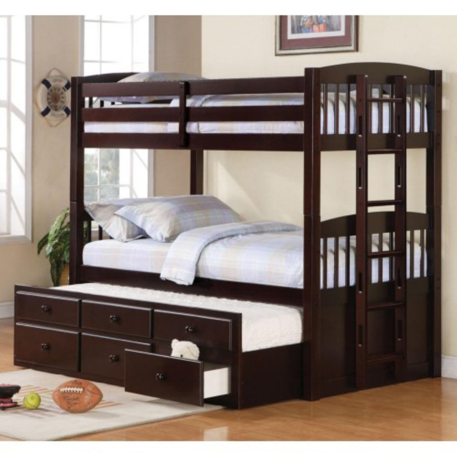 Coaster Furniture Logan Twin Over Twin Bunk Bed With Optional