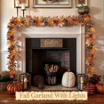 thumbnail image 4 of 6 FT Fall Garland with Lights Timer Function Automatic on/Off, 4 of 5
