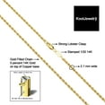 thumbnail image 3 of KoolJewelry Solid 14k Yellow Gold Filled Rope Chain Necklace (2.1 mm, 16 inch), 3 of 10