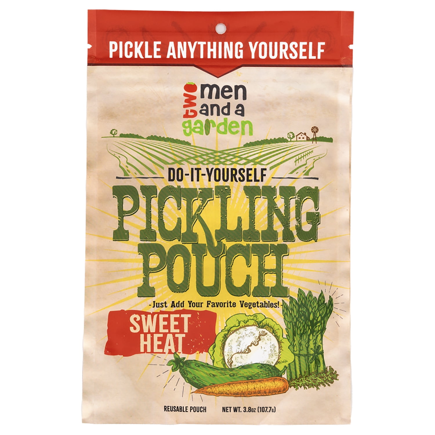 (2 pack) Two Men and a Garden Sweet Heat Pickling Pouch, 3.8oz Pouch, Single Count