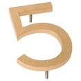 thumbnail image 1 of Montague Metal Products MHN-08-F-GD1-5 Solid Brushed Aluminum Modern Floating Address House Numbers, 8", Powder Coated Gold, 1 of 1