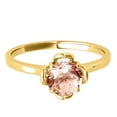 thumbnail image 2 of Mauli Jewels Engagement Rings for Women 0.45 Carat Flower Shaped Morganite Ring for Women, Wedding Ring Jewelry, Engagement Ring4-prong10 Kt Rose White Yellow Gold, 2 of 7