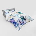 thumbnail image 3 of Ambesonne Tropical Bedding Set 3 Pcs, Watercolor Parrot Palm, Twin XL, Multicolor, 3 of 3