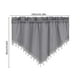 thumbnail image 3 of Cortinas cortas triangulares | Cortinas de poliéster de color liso para ventanas de 130 x 60 cm | Beige, gris, rojo, verde y café | Diseño ligero con varillas | Hogar moderno, sala de estar, cocina, 3 of 8