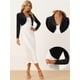 thumbnail image 2 of Bolero Elegante de Terciopelo para Mujer Bolero Crop Cardigan para Cóctel Chaqueta Corta Negro L, 2 of 6