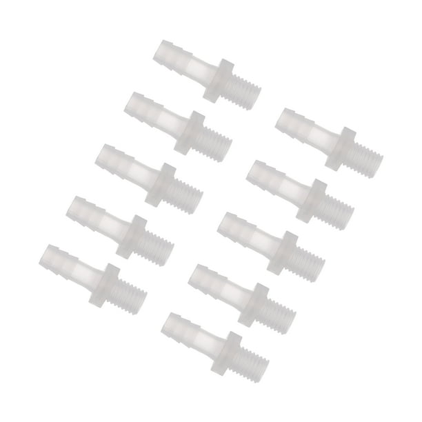 Conectores de Barbado de Plástico Unique Bargains, Adaptador de Rosca Externa M10 de 5/16" Kit PP Claro, 1 Juego