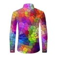 thumbnail image 5 of JLFKNG Summer Shirts For Men Long Sleeve Shirts For Men Colorful Carnival Style Printed Sequins Button Down Shirt Top Breatahble Slim Fit Comfy Summer Clothes, 5 of 5