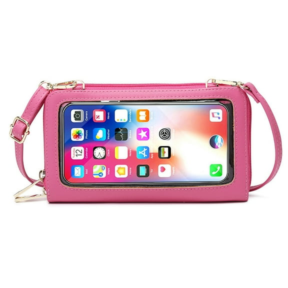 Vegan Leather Womens Crossbody Cell Phone Purse Holder Wallet