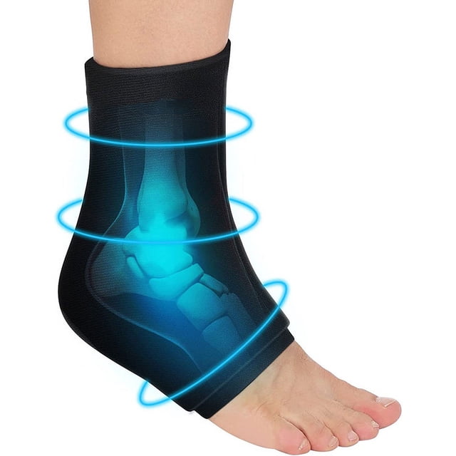 Tobillera con bolsa de hielo para lesiones de tendinitis de Aquiles, compresa fría de Gel reutilizable para terapia de calor y frío para hinchazón, esguince
