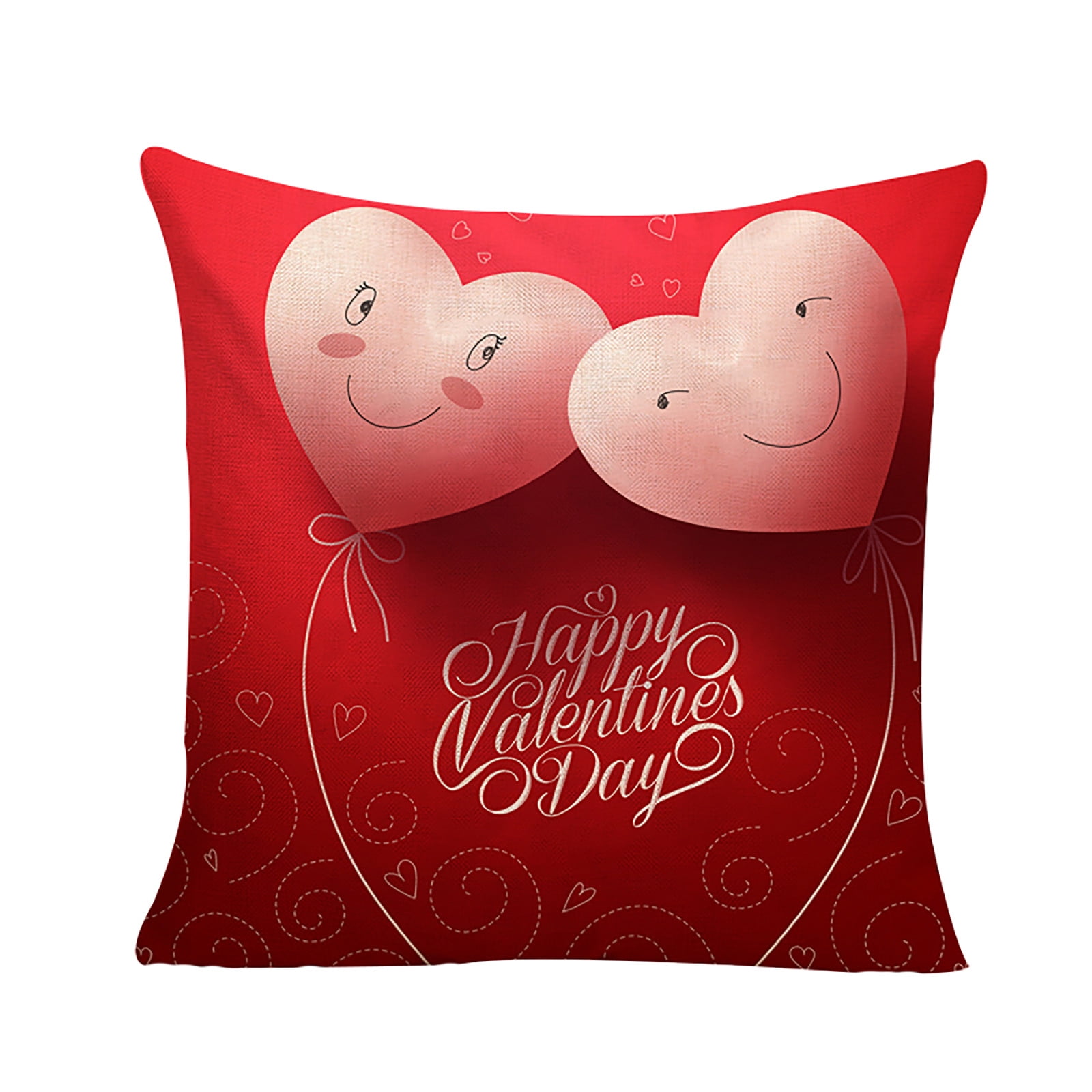 Sodopo Valentines Pillow Covers 18x18, Throw Pillow Cases Linen
