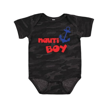 

Inktastic Nauti Boy Boat Anchor Sailor Sailing Nautical Gift Baby Boy Bodysuit