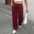 thumbnail image 6 of Hvot&aat Fashion Women Loose Drawstring High Waist Solid Color Elastic Waist Pocket Pants Casual Trousers, 6 of 7