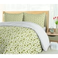 thumbnail image 5 of Ambesonne Flowers Insects Duvet Cover Sets, Bee Motifs, 2-Queen, Apple Green Yellow, 5 of 6