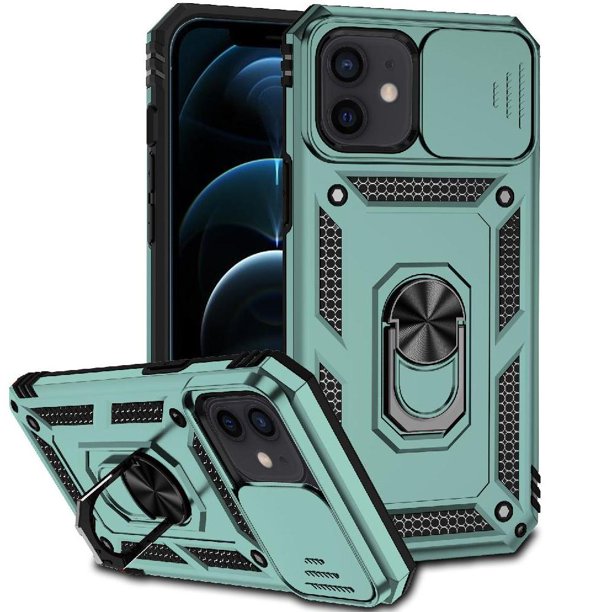 Estuche GANGXUN para iPhone 12, soporte giratorio 360°, estilo mecánico y magnético