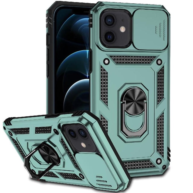 Estuche GANGXUN para iPhone 12, soporte giratorio 360°, estilo mecánico y magnético