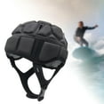 thumbnail image 1 of Casco de rugby Soledad EVA de alta densidad de cabeza suave casco de fútbol casco de monopatín de hockey Negro L, 1 of 8