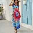 thumbnail image 6 of Colorful Swirls Tie-dye Art Sleeveless Dress Women's Summer Suit Dresses for Women 2025 Luxury Party Dress, 6 of 7