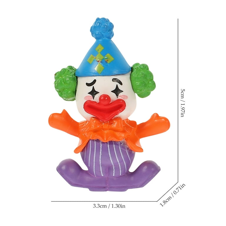 8Pcs Halloween Cute Clown Figurine Resin Clown Statue Resin Clown Figure  Garden Resin Craft