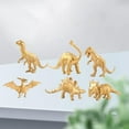 thumbnail image 2 of Juguete de dinosaurio dorado realista para niñas y niños, figura de acción en miniatura educativa. 6pcs, 2 of 9