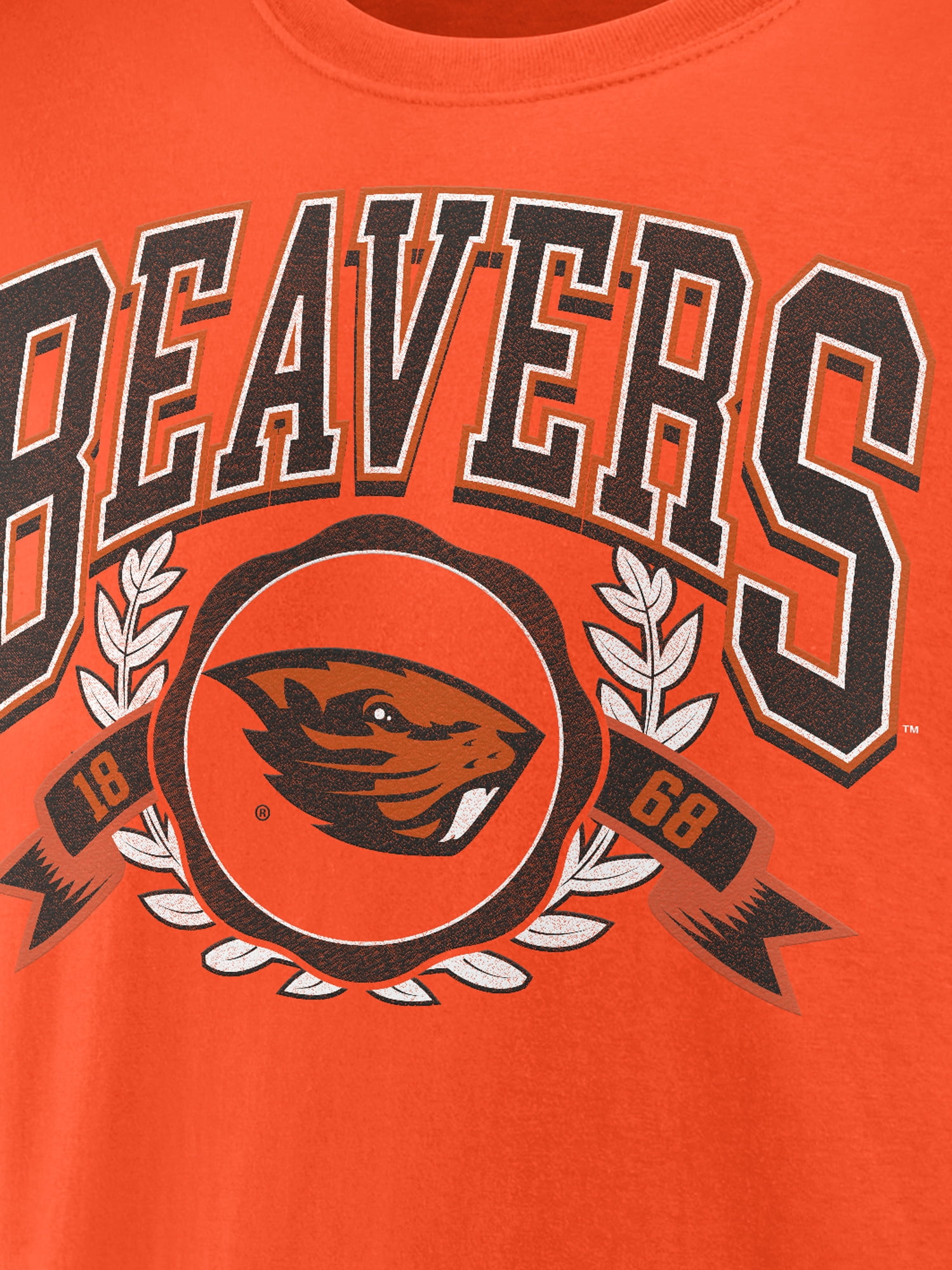 NCAA Oregon State Beavers Men's Cotton Orange Short Sleeve T-Shirt