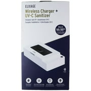 Elixage Wireless Charger + UV-C Sanitizer for Smartphones & More - White