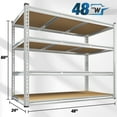 thumbnail image 4 of REIBII Galvanized Steel Garage Storage Shelf,48"W x 24"D x 60"H,2550 LBS, 4 of 7