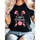 thumbnail image 1 of Easter Blessings Print T-Shirt, Casual Crew Neck Short Sleeve Comfort Tee Top For Spring & Summer, Women's Clothing Tee For Adult, Men, Women, Teen, Teenager, Adolescent, Youth, 1 of 6