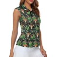thumbnail image 4 of Whosucclay Skull Cactus Print Womens Golf Shirt for Ladies, Durable Sleeveless Ladies Golf Shirts for Outdoor Sports XS - 2XL, 4 of 8