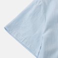 thumbnail image 3 of CHOK Haut d'Été pour Hommes Col Chemise Coton Lin Mode Haut Décontracté Ample à Manches Courtes Chemisier, 3 of 8