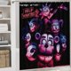 thumbnail image 5 of Cinco noches en Freddy's-theme 4-Piece Shower Curtain Set with Rugs, Waterproof Bathroom Decor Set Includes Bath Mat, U-Shaped Rug, Toilet Lid Cover and Curtain with Hooks, 5 of 6