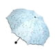 thumbnail image 5 of Paraguas plegable práctico y ligero con diseño floral, ideal para la lluvia y el sol. Azul claro, 5 of 9