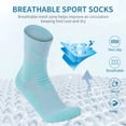 thumbnail image 3 of 3pcs blue ball socks Actual combat men's socks thickened ball socks non-slip professional sports socks - Shallow blue, 3 of 5