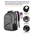 thumbnail image 4 of Mochila para Laptop de 17 Pulgadas MATEIN Aprobada por la TSA con Puerto de Carga USB Gris, 4 of 5
