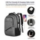 thumbnail image 4 of Mochila para Laptop de 17 Pulgadas MATEIN Aprobada por la TSA con Puerto de Carga USB Gris, 4 of 5