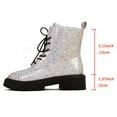 thumbnail image 4 of Bottines d'Hiver Décontractées pour Femmes à Bout Rond, Imprimé, Lacets, Fermeture Éclair Latérale avant, Talon Bas, 4 of 9