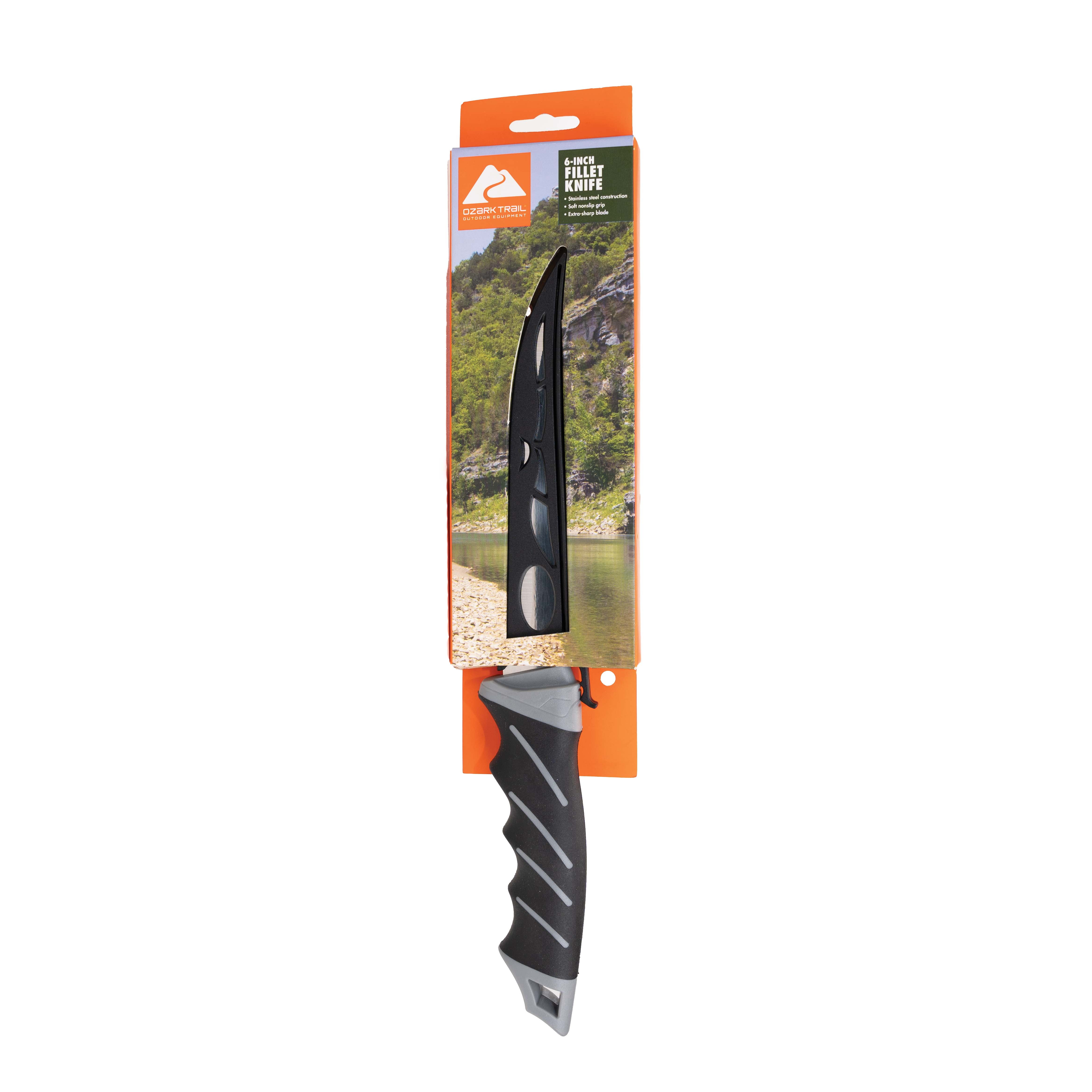 Ozark Trail Fillet Knife 6 inch Stainless Steel Flexible Blade