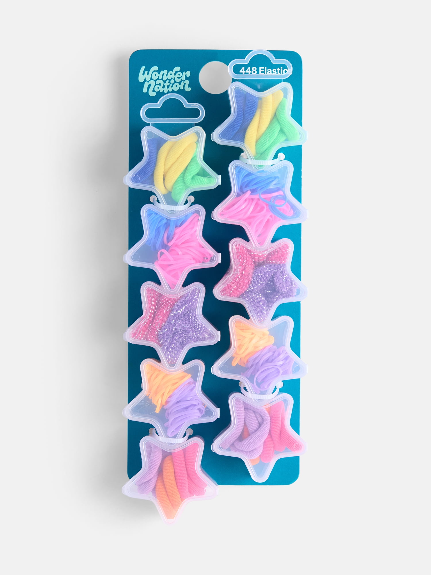 Wonder Nation Girls Star Tackle Box of Hair Ties, 448-Pieces