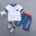 thumbnail image 1 of Ropa de manga corta para niños Traje de impresión Bebé Niños Ropa casual Blanco, 1 of 8