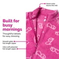 thumbnail image 6 of Barbie Little Girls' Fleece Zip-Up Jacket Two Tone Pink, 6 of 6