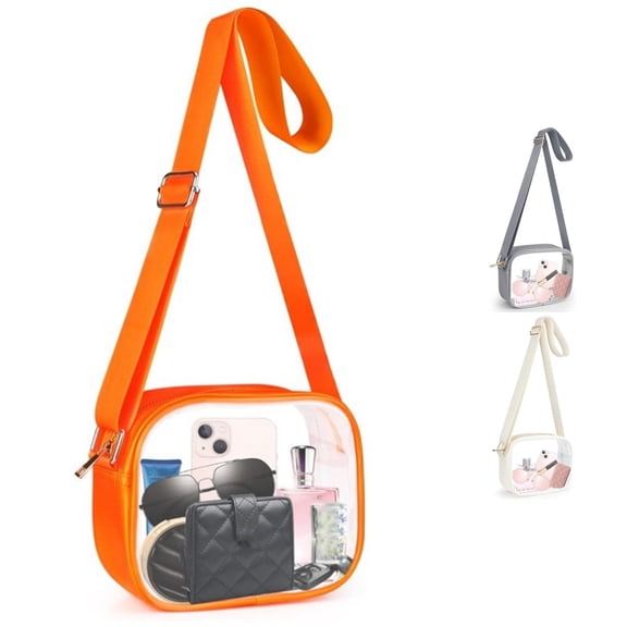 XINXIAOO Clear Crossbody Purse Bag, Stadium Approved for Concerts, Sports & Festivals