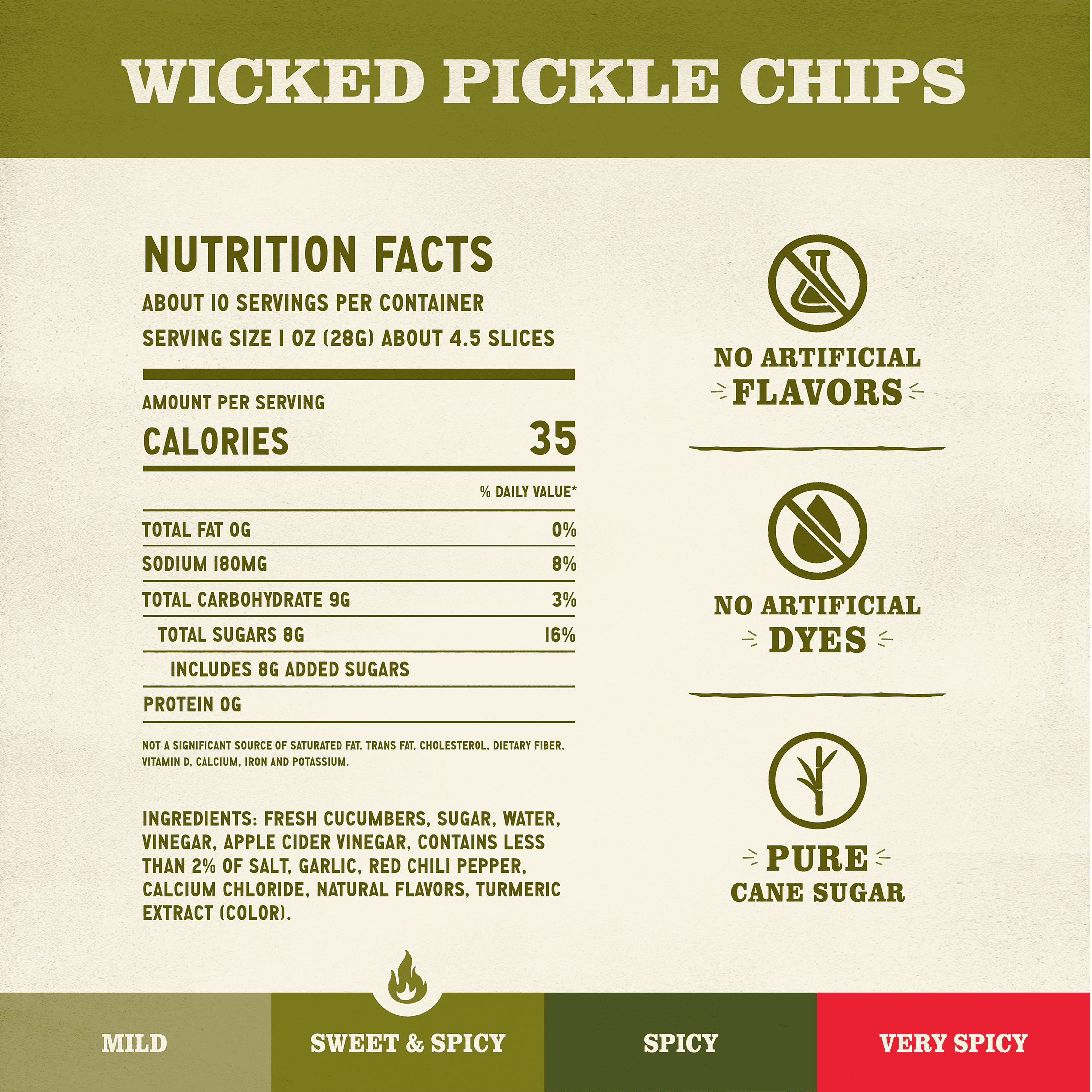 (6 pack) Wickles Wicked Pickle Chips, 16 fl oz Jar