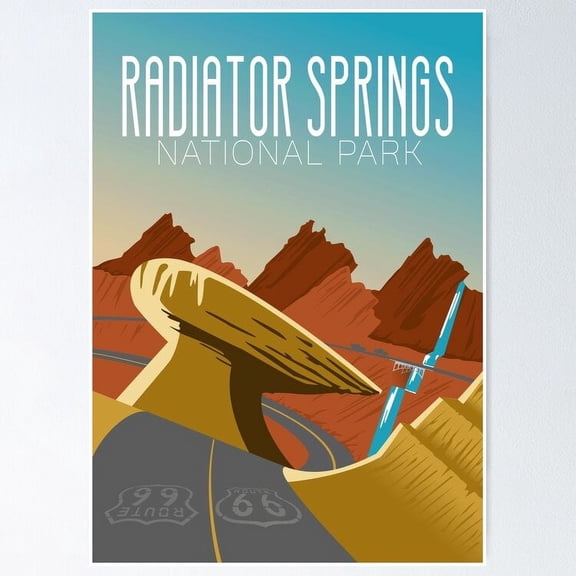 Radiator Springs National Park Poster Poster, 8x12 UNFRAMED