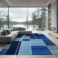 thumbnail image 2 of ODIKA 8'x10' Ultra-Soft Area Rug, Solid Modern Color Block Design With Bordered Geometric Accents None Washable, Bare feet friendly, Silk-Touch for Bedroom, Under Sectional, 2 of 7