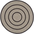 thumbnail image 2 of SAFAVIEH Braided Tanisha Bordered Reversible Area Rug, Ivory/Dark Brown, 4' x 4' Round, 2 of 10