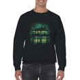 thumbnail image 2 of Night Cafe Rain Reflection Art Men's Sweatshirt, 2 of 3