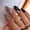 Matte Grey Black, variant on French Tip Press on Nails - Pink Fake Nails Press ons - Almond Chrome False Nails - Medium Glue on Nails - Cute Acrylic Stick on Nail for Women Nail Manicure 24Pcs