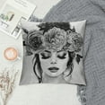 thumbnail image 2 of Awypu  Set of  Couch Bed Decorative Pillow Covers Black White Throw Pillow Covers Fashion Girls Bling Perfume Eyelashes High Heels Sayings Gray Flowers Cute Accent Pillow Covers (Black White), 2 of 5