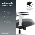 thumbnail image 2 of EFFYDESK AeryChair Heavy-Duty Executive Home Office Chair Ergonomic Desk Chair with Lumbar Support 4D Armrest Adjustable Task Chair (Pearl White), 2 of 8